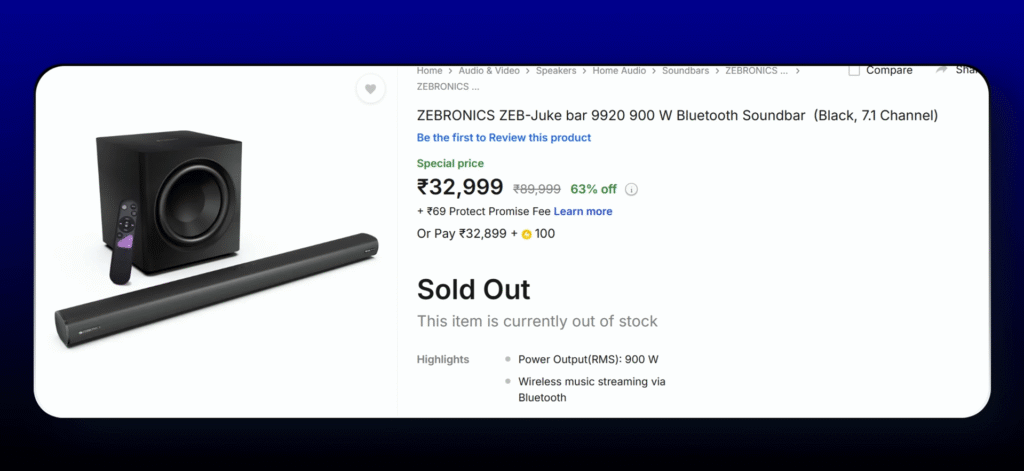 Zebronics Juke Bar 9920