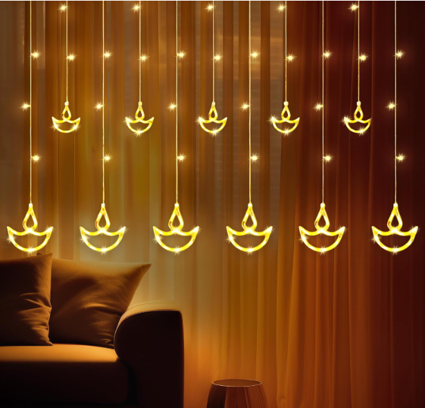 Gesto 10 Diya Curtain Lights
